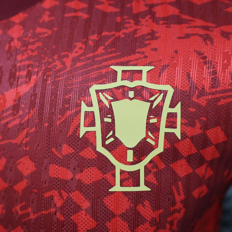 2025 Portugal Special Edition Red Player Version Soccer Jersey Detail 2