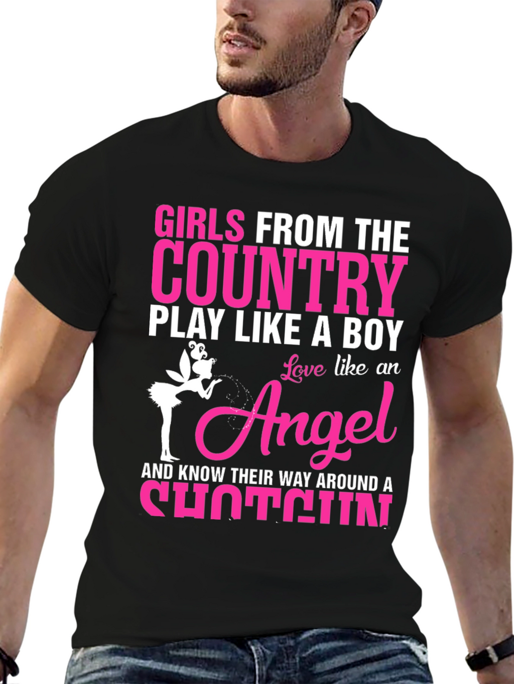 Country Girls T-Shirt - Angel Shotgun Design