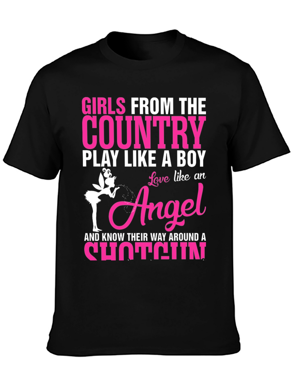 Country Girls T-Shirt - Angel Shotgun Design