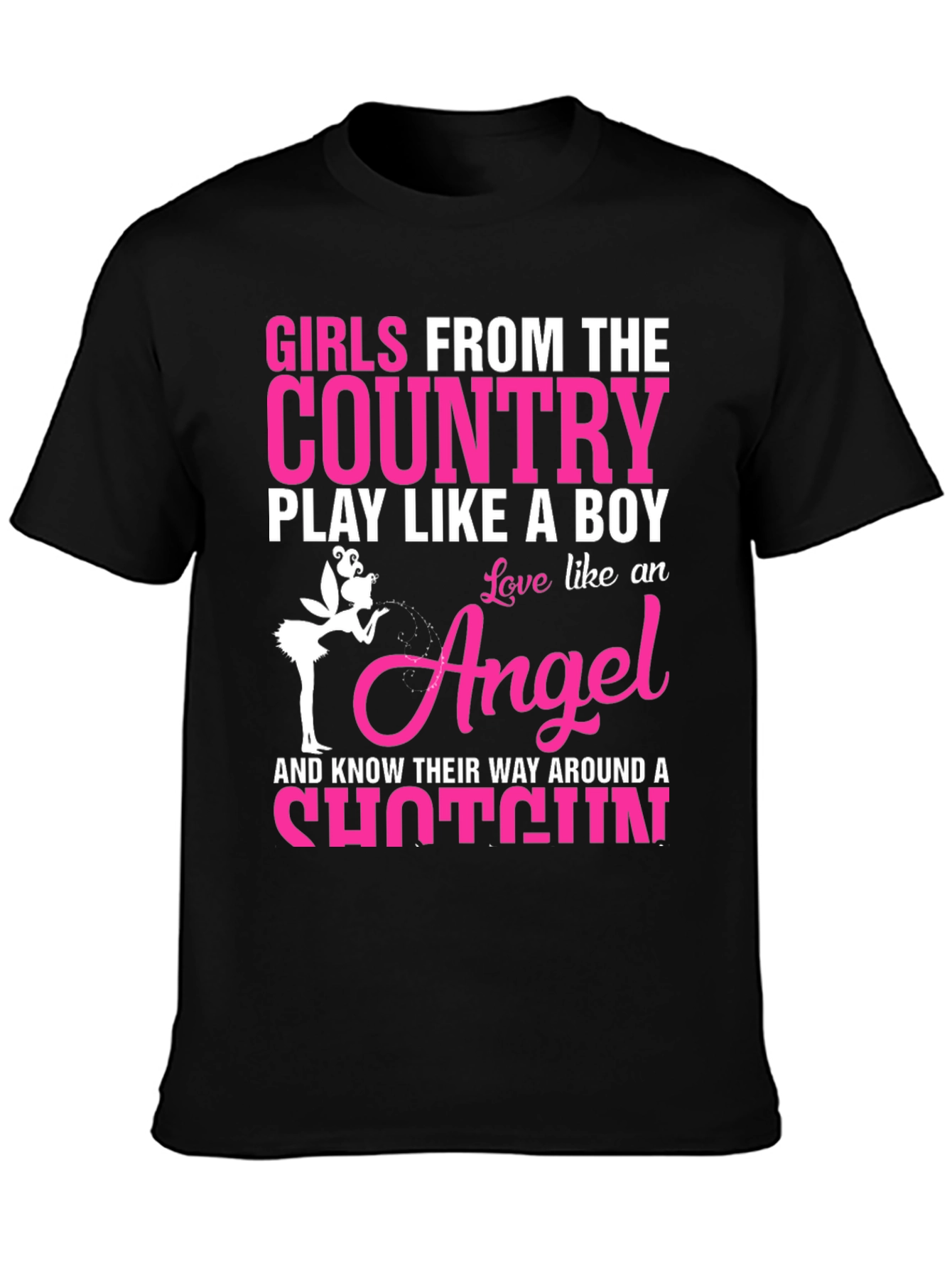 Country Girls T-Shirt - Angel Shotgun Design