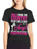 Country Girls T-Shirt - Angel Shotgun Design