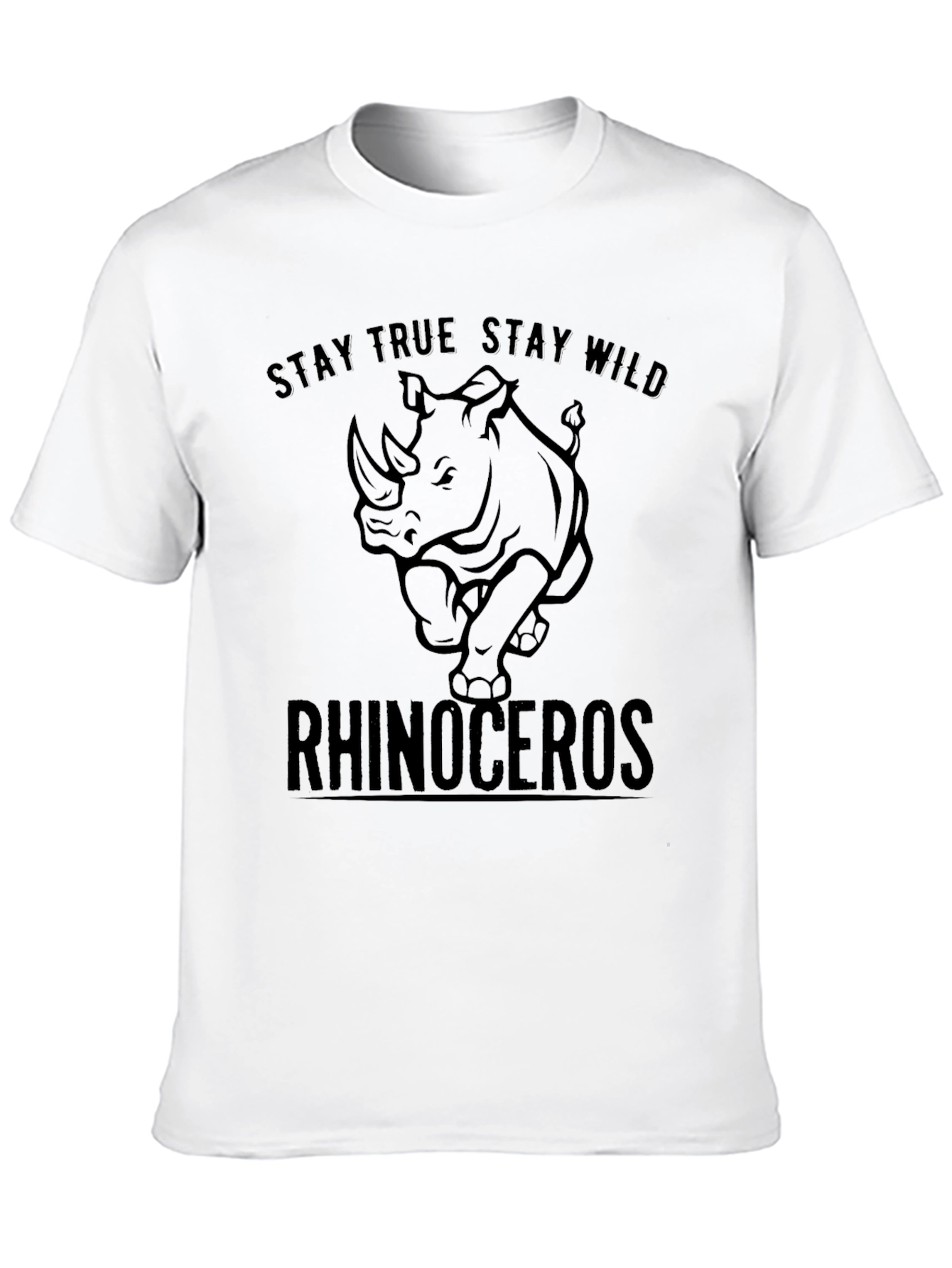 Stay True Stay Wild Rhinoceros T-Shirt