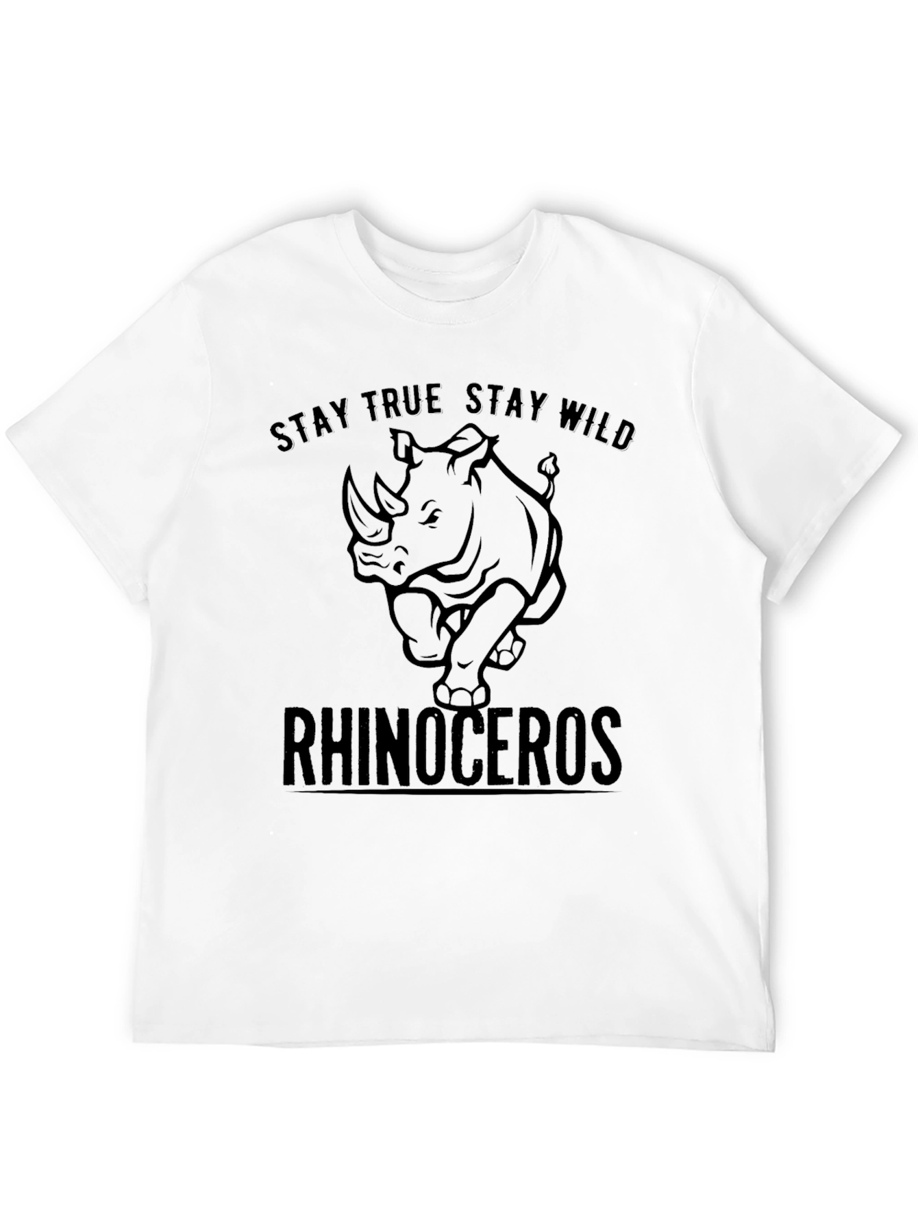 Stay True Stay Wild Rhinoceros T-Shirt