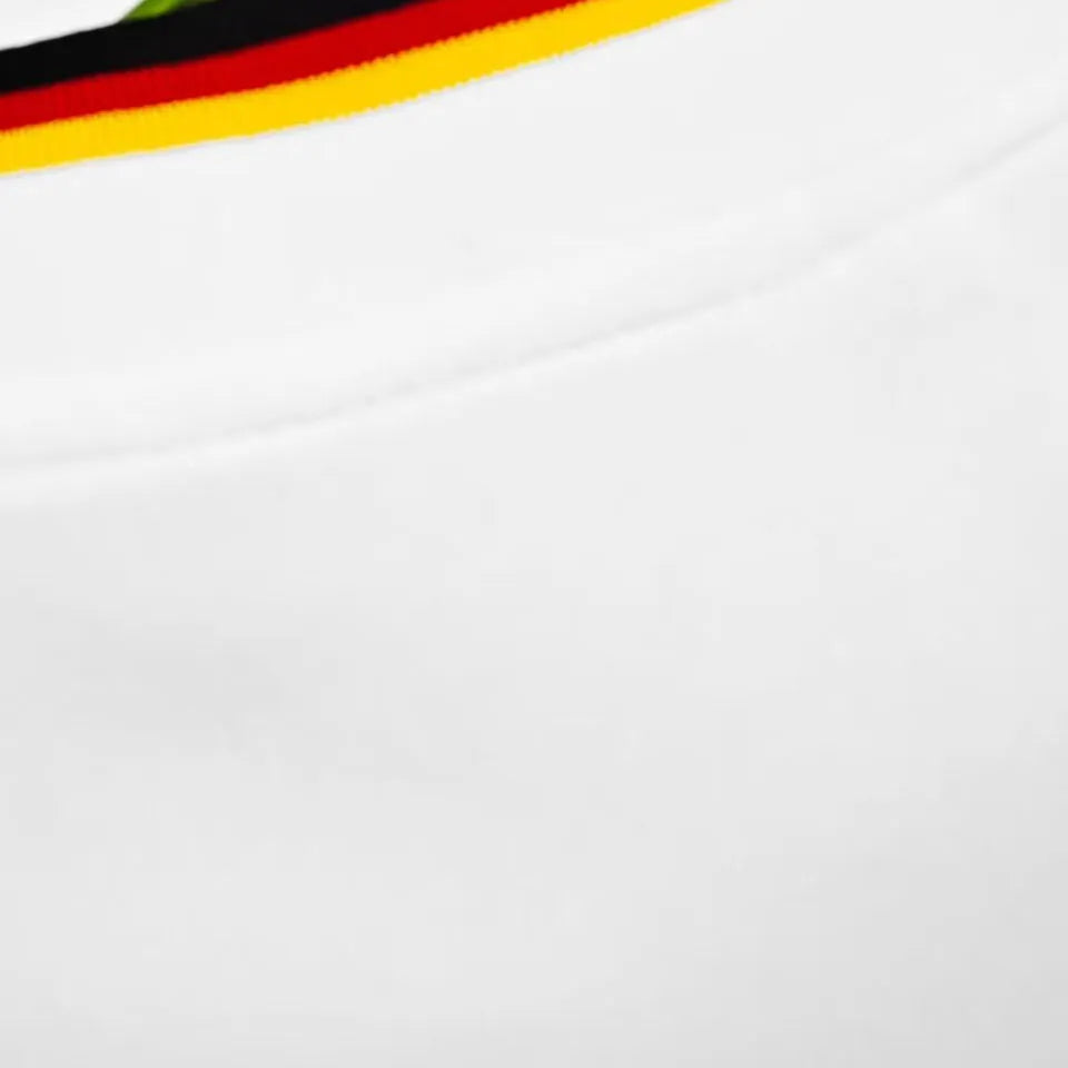 1986 Germany Home White Retro Soccer Jersey Detail 3