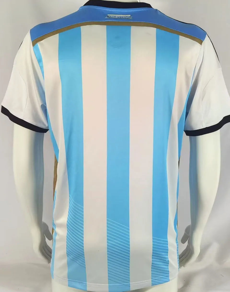 2014/15 Argentina Home Retro Soccer Jersey Back