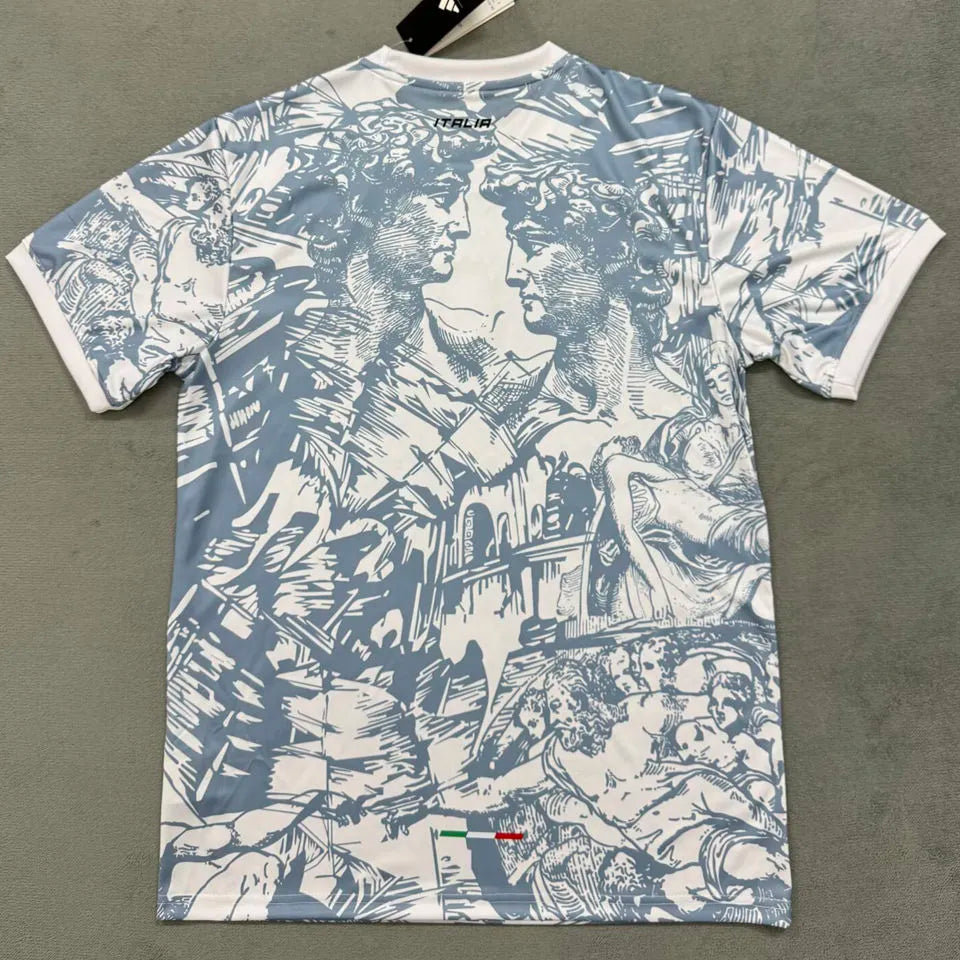 2025 Italy Grey Special Edition Fans Soccer Jersey Back