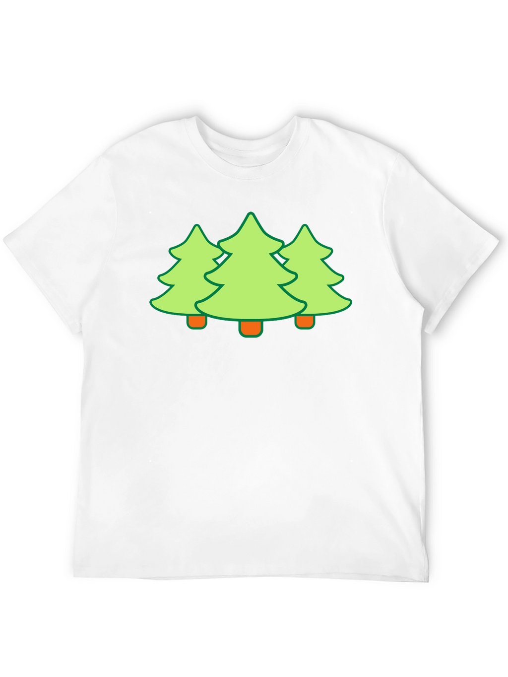 Festive Trees Black T-Shirt - Holiday Fun