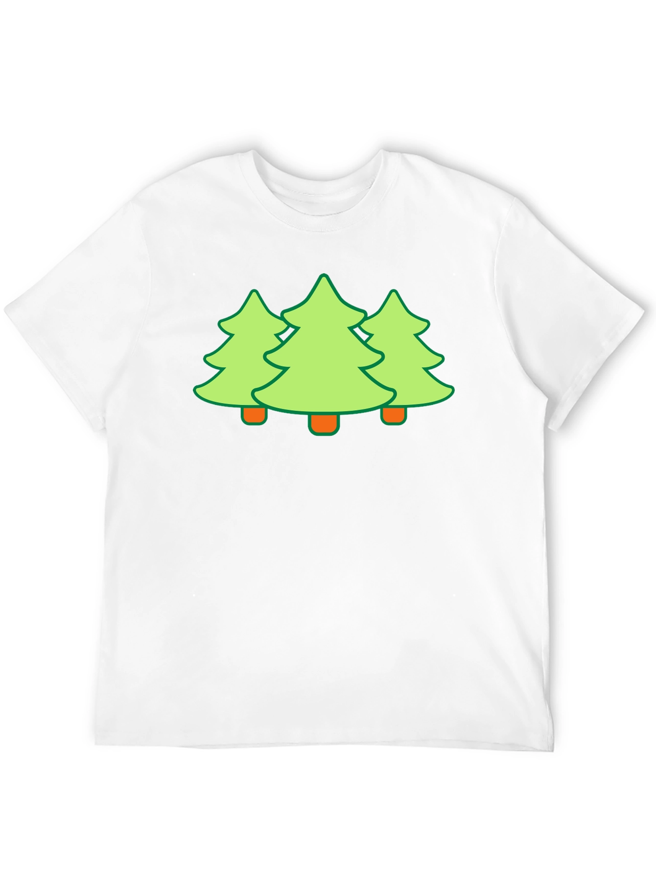 Festive Trees Black T-Shirt - Holiday Fun