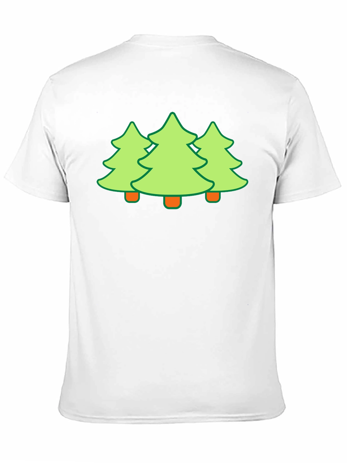 Festive Trees Black T-Shirt - Holiday Fun