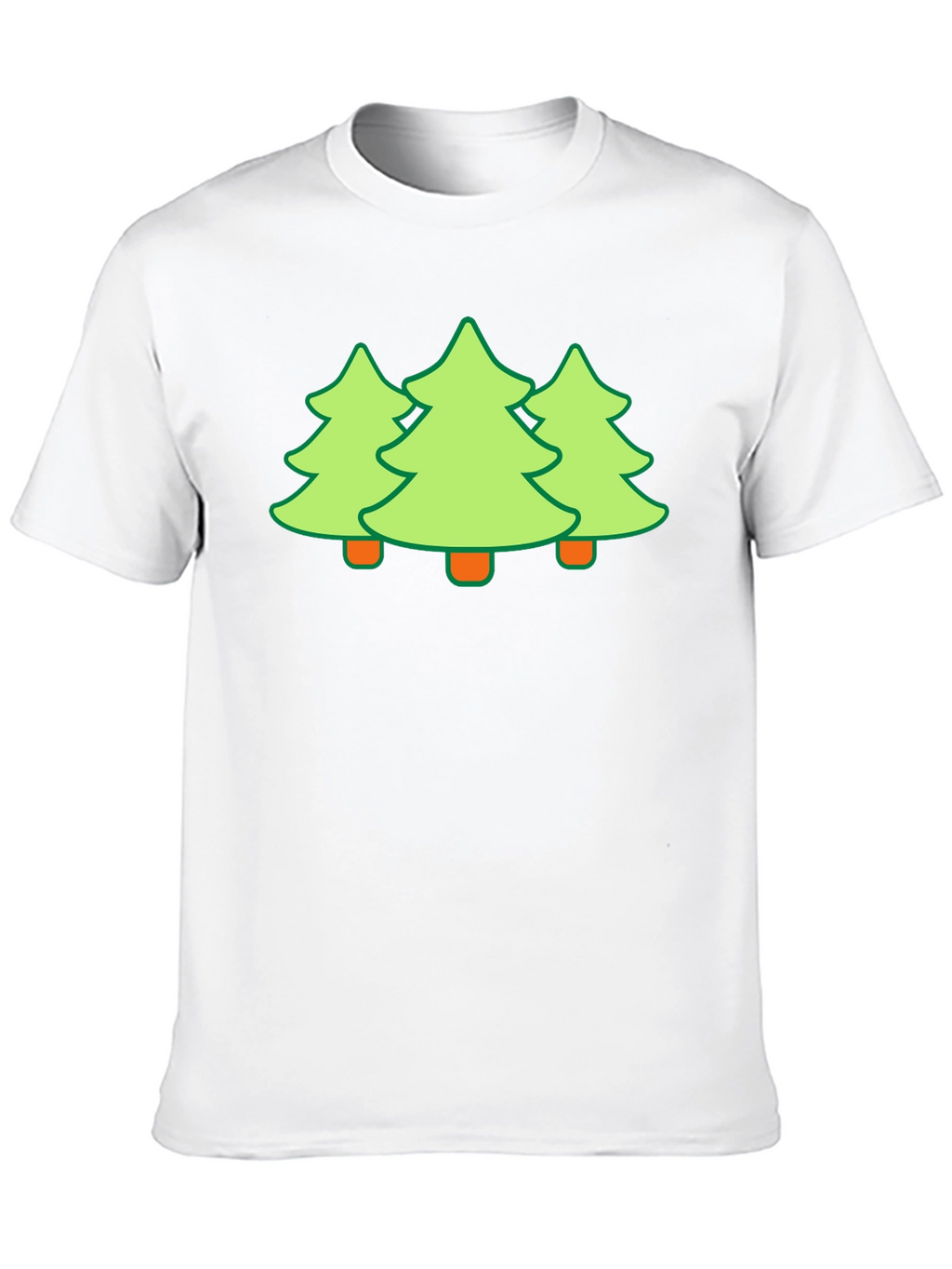 Festive Trees Black T-Shirt - Holiday Fun