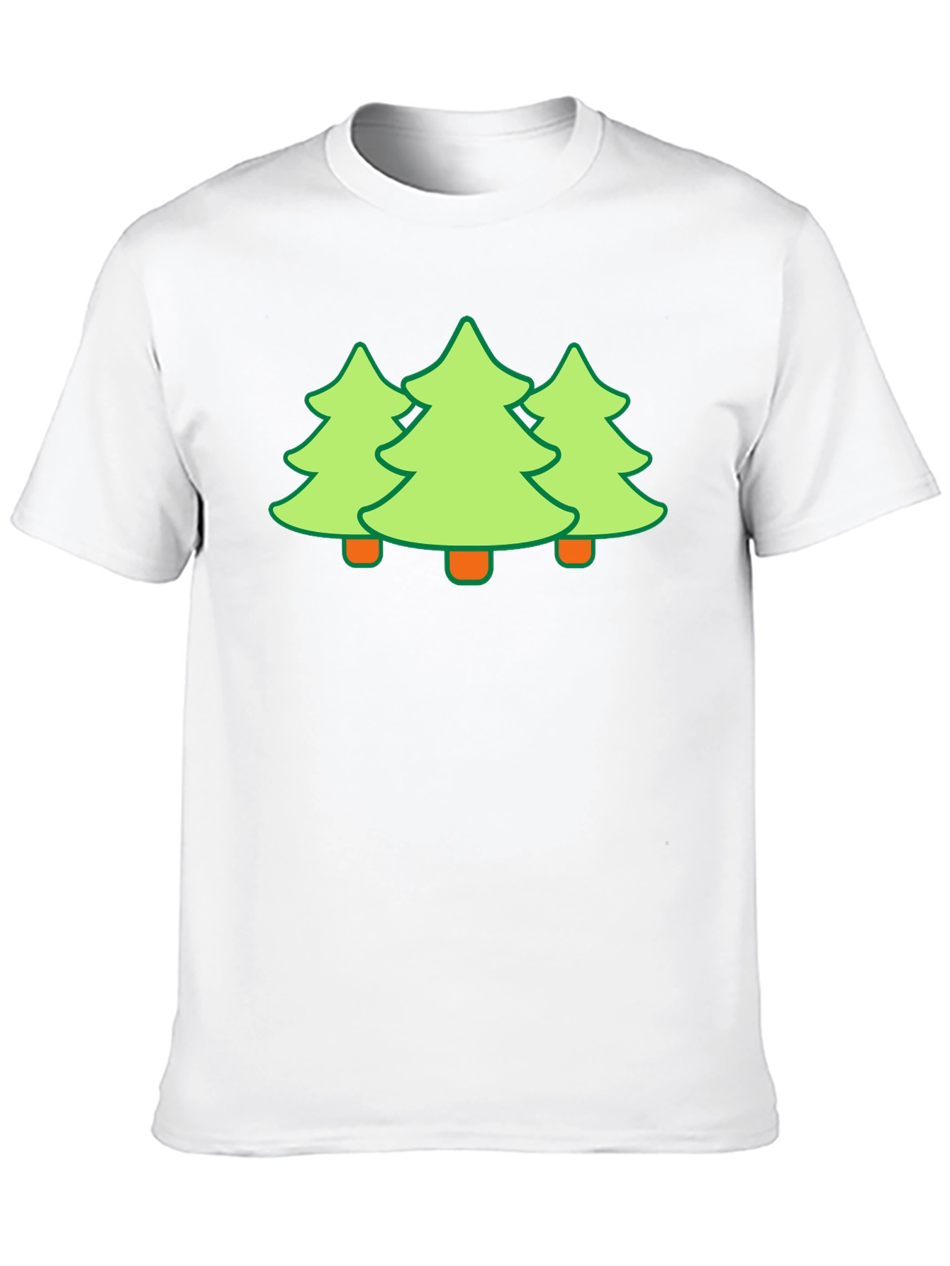 Festive Trees Black T-Shirt - Holiday Fun