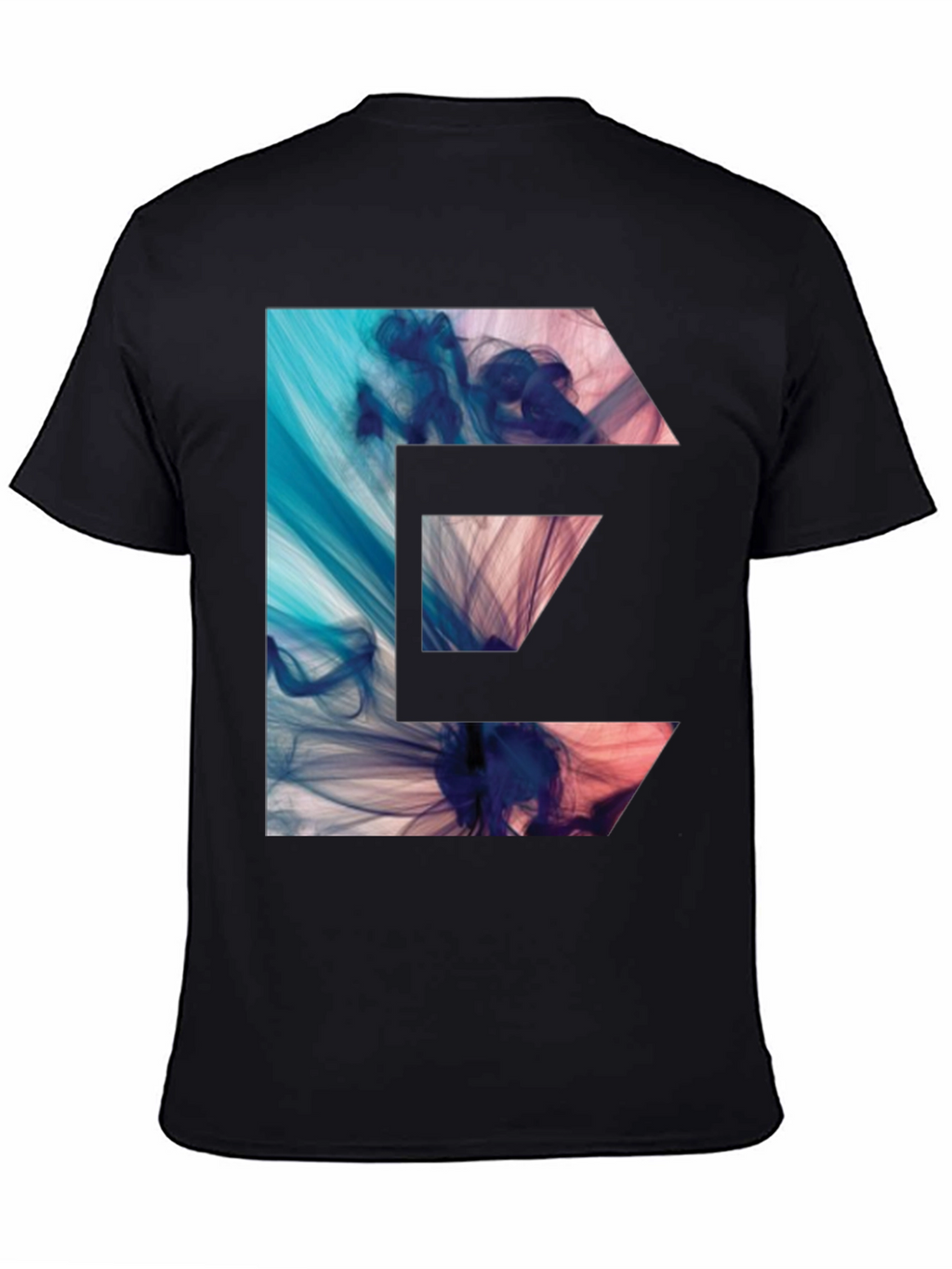 Abstract E-Graphic Black T-Shirt