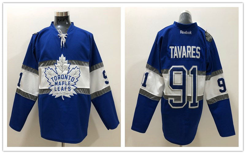 Men's Toronto Maple Leafs John Tavares #91 Blue Player Jerseys