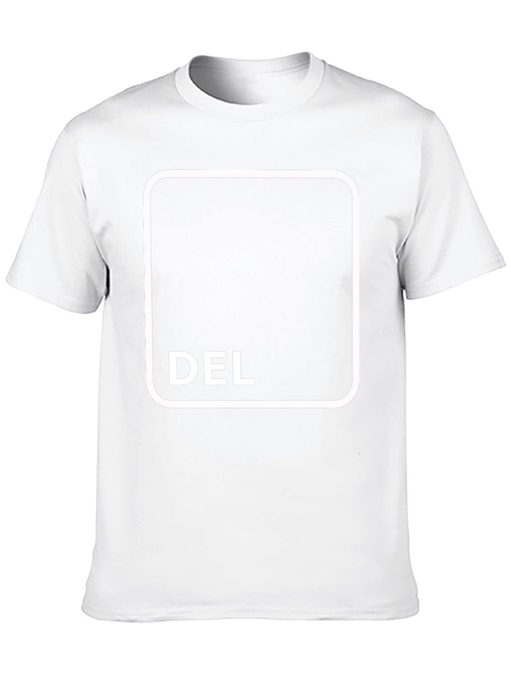 Black T-Shirt with DEL Button Design
