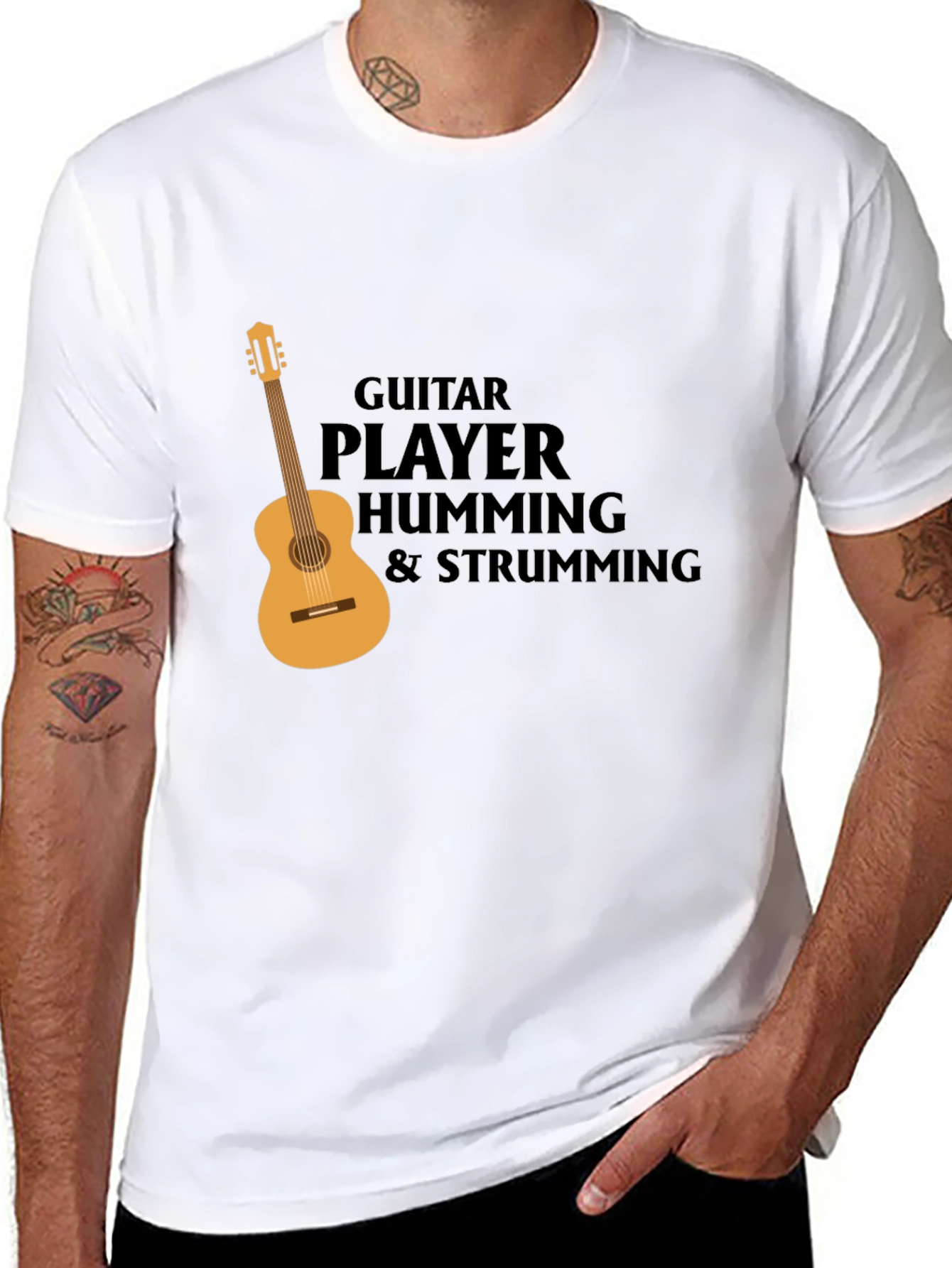 Guitar Player T-Shirt: Hum & Strum Tee