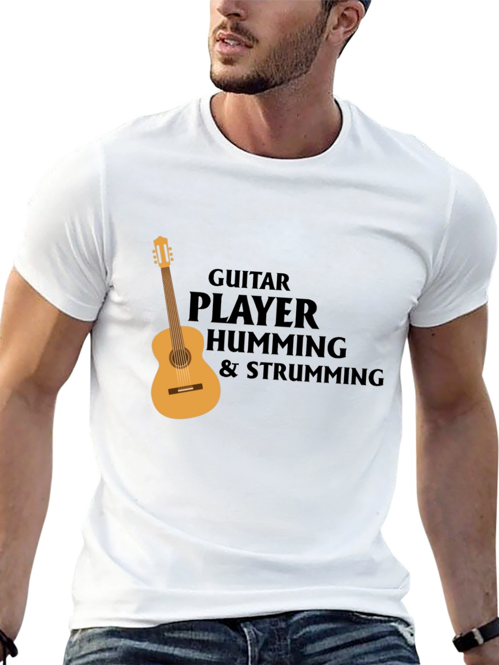 Guitar Player T-Shirt: Hum & Strum Tee