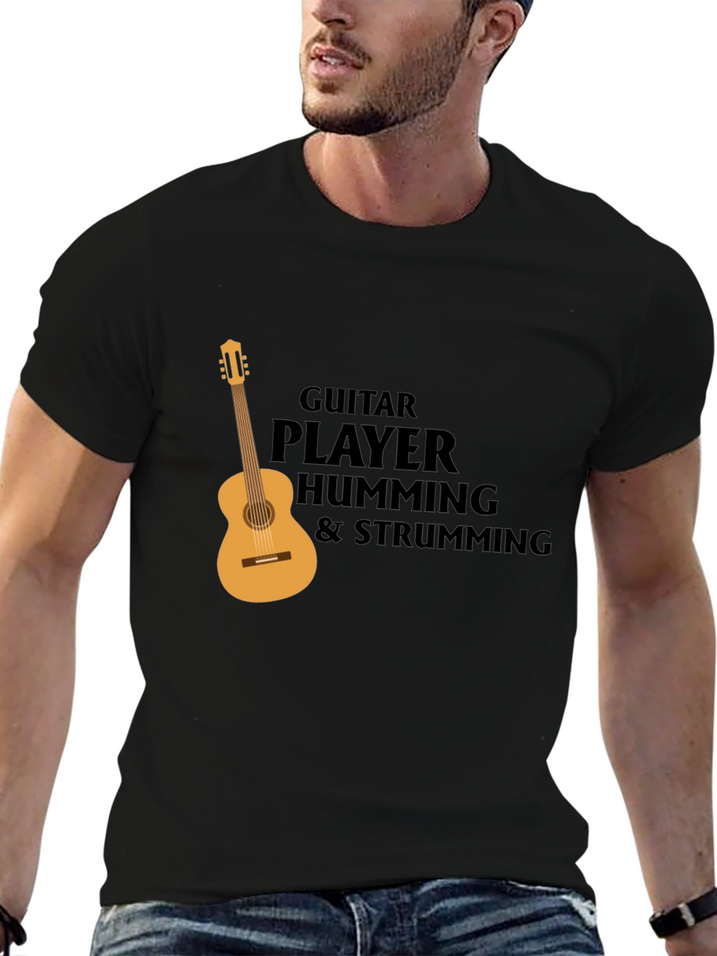 Guitar Player T-Shirt: Hum & Strum Tee