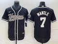 Men's New York Yankees Mickey Mantle #7 Black Player Jerseys Joint Edition