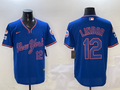 Men's New York Mets Francisco Lindor #12 Royal Replica Player Jerseys