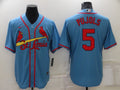 Men's St. Louis Cardinals Albert Pujols #5 Blue Replica Baseball Jerseys