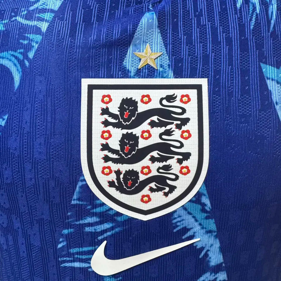 2026/27 England Blue Goalkeeper Player Version Soccer Jersey Detail 2
