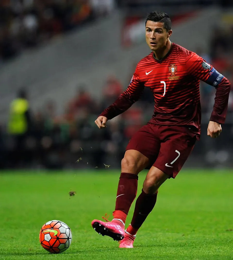 2014 Portugal Home Red Retro Player Version Soccer Jersey 球员版 Detail 4
