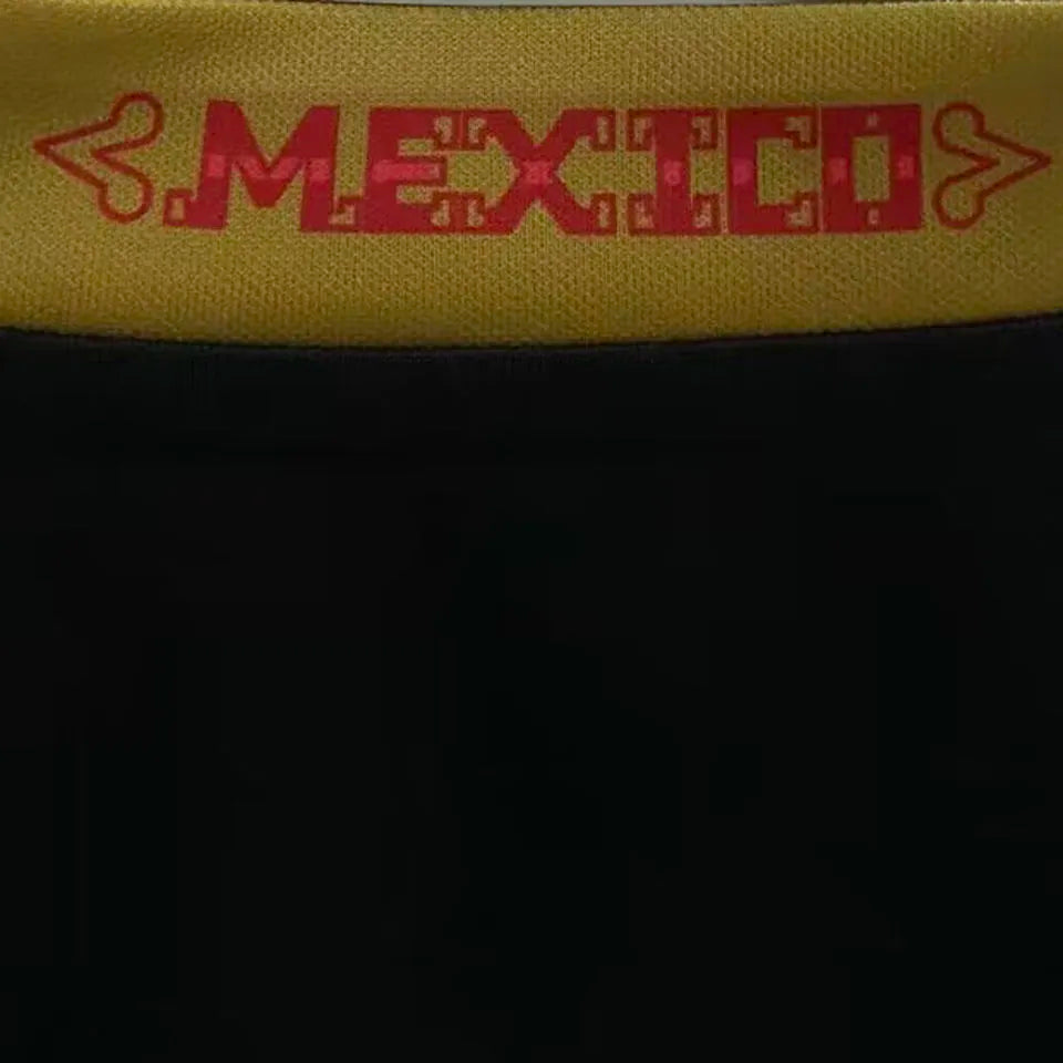 2011/12 Mexico Away Black Retro Soccer Jersey Detail 2