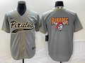 Men's Pittsburgh Pirates Gray Replica Team Jerseys Joint Edition