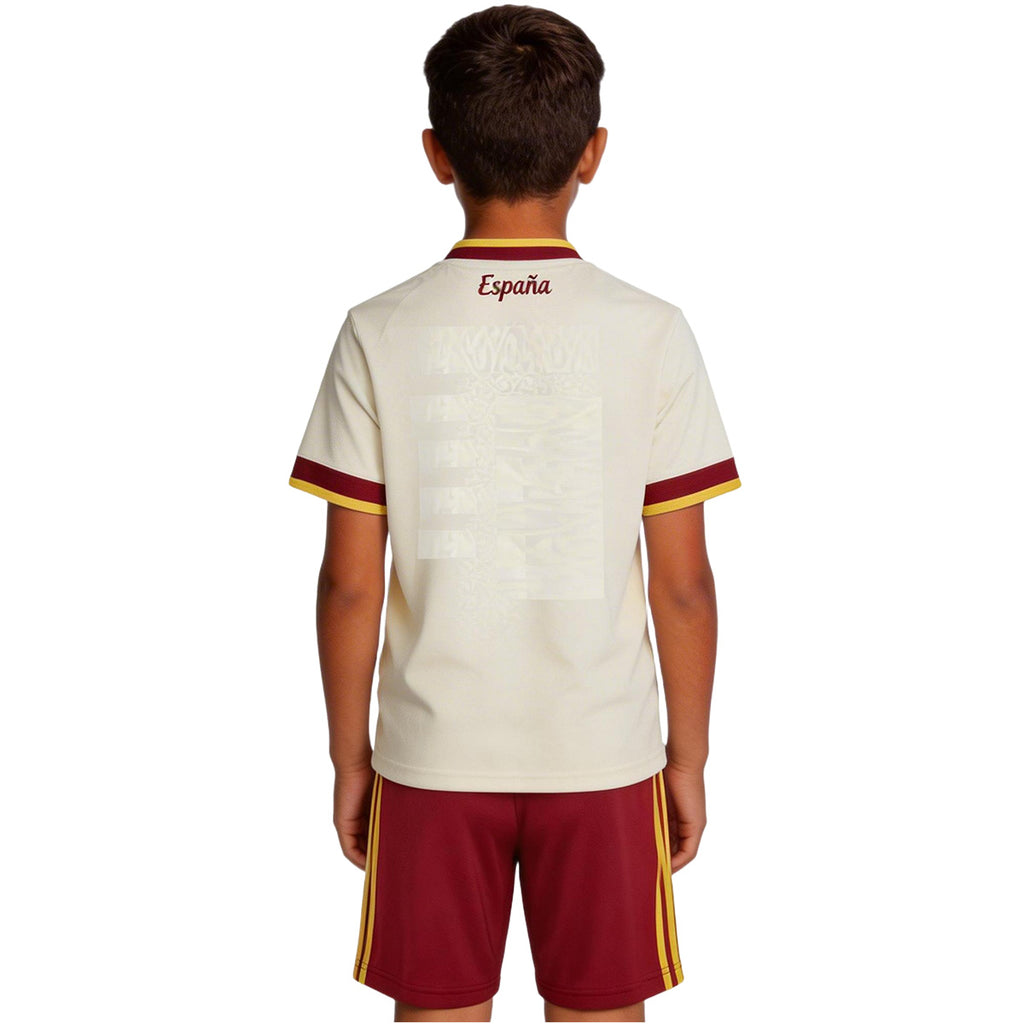 Kids Spain Away Jersey Kit World Cup 2026 Back