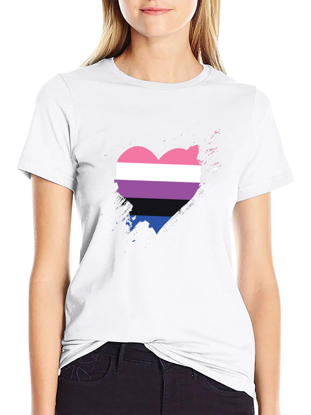 Bisexual Pride Heart T-Shirt - Soft Cotton Tee