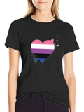 Bisexual Pride Heart T-Shirt - Soft Cotton Tee
