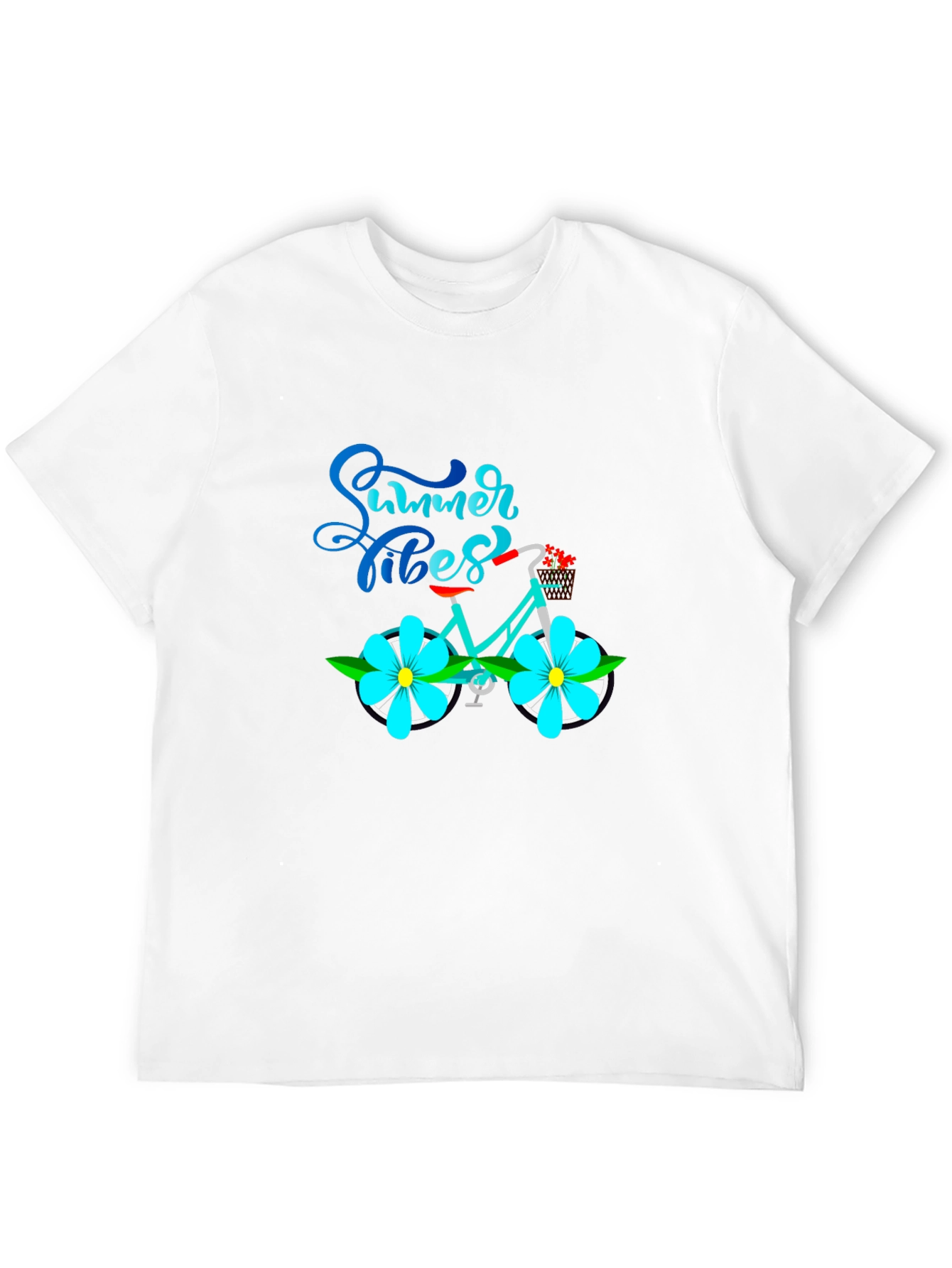 Summer Vibes Bicycle Graphic T-Shirt
