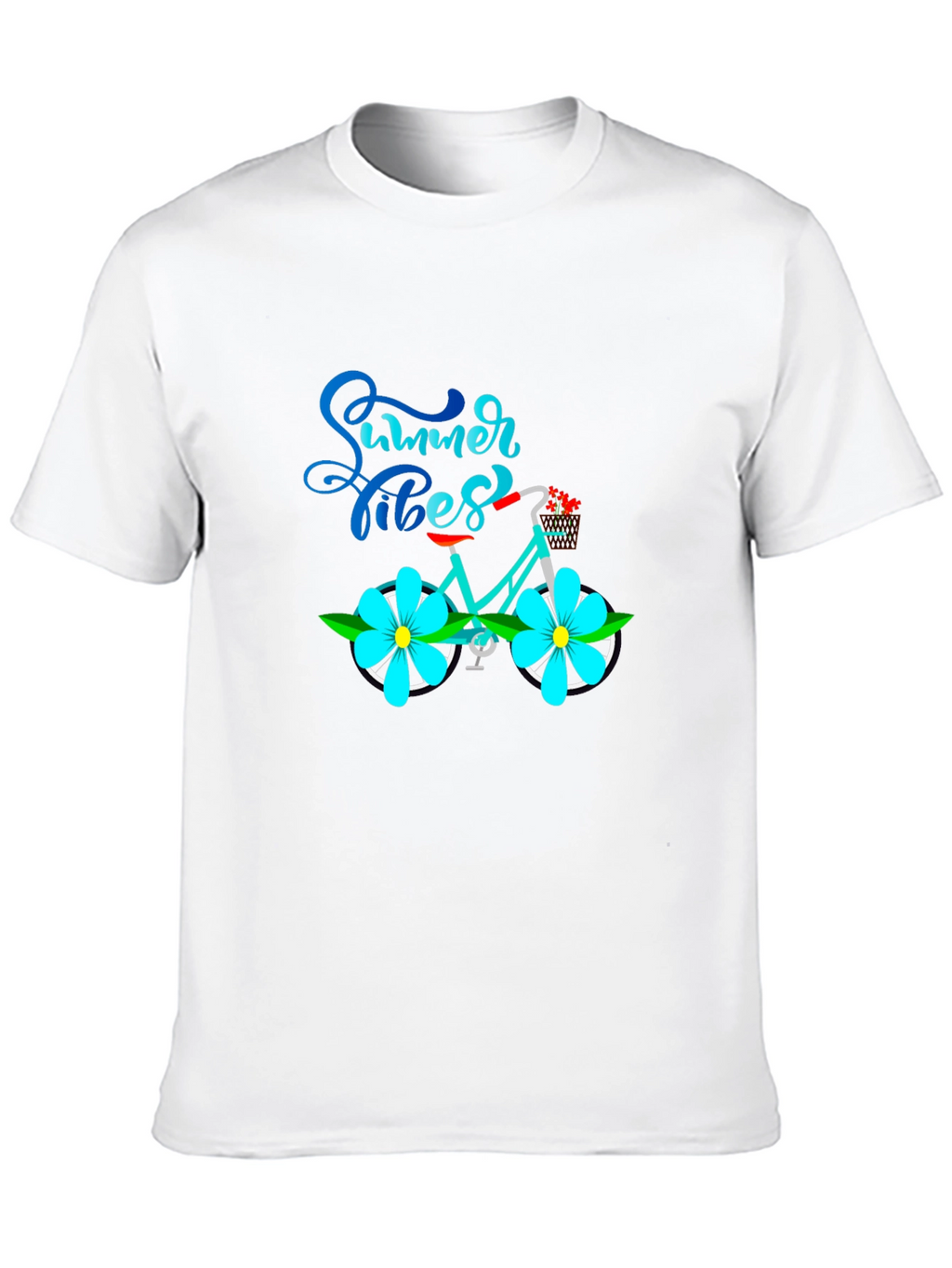 Summer Vibes Bicycle Graphic T-Shirt
