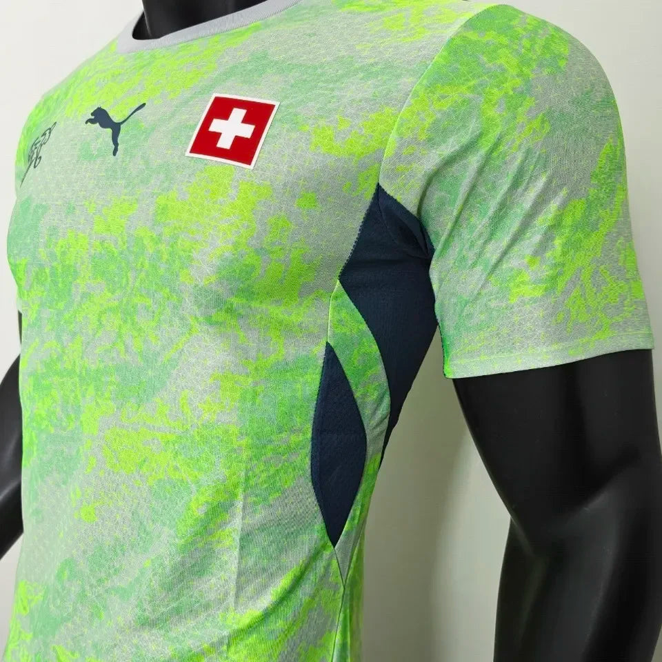 2026/27 Switzerland Away Yellow Player Version Soccer Jersey Detail 3