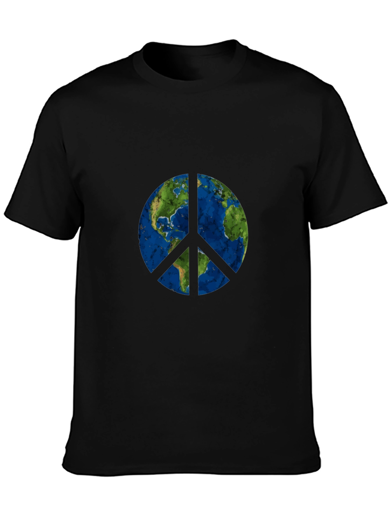 Earth Peace Sign Graphic T-Shirt