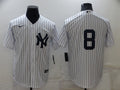 Men's New York Yankees Yogi Berra #8 White Replica Player Name Jerseys