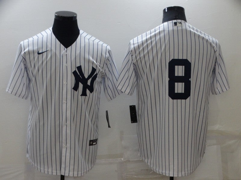 Men's New York Yankees Yogi Berra #8 White Replica Player Name Jerseys