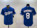 Men's Los Angeles Dodgers Enrique Hernandez #8 Blue Replica Game Jerseys