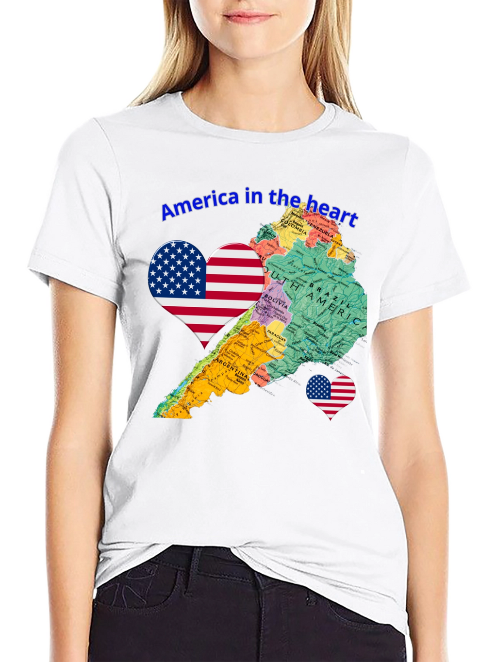 America in the Heart Novelty Tee