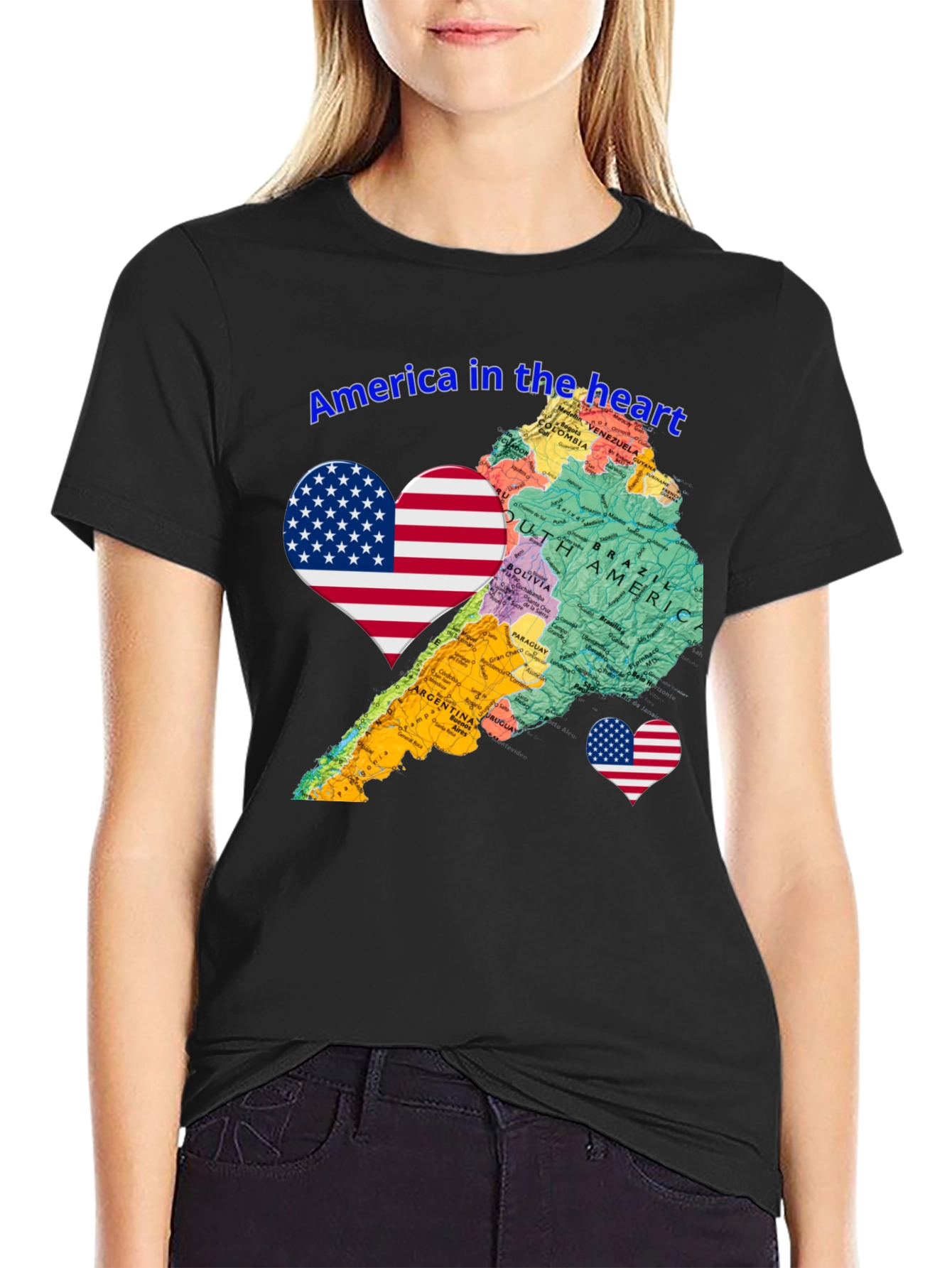 America in the Heart Novelty Tee