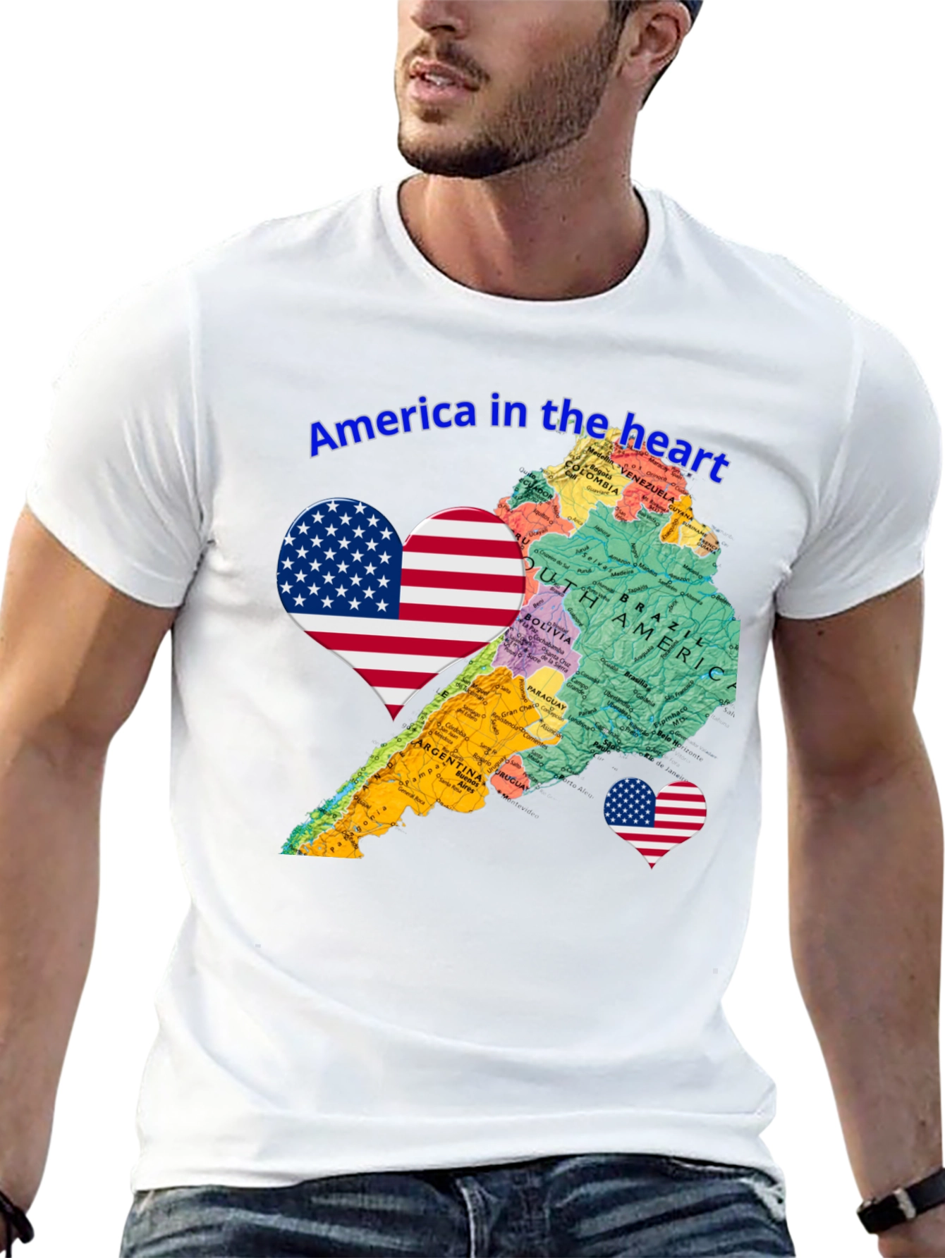 America in the Heart Novelty Tee