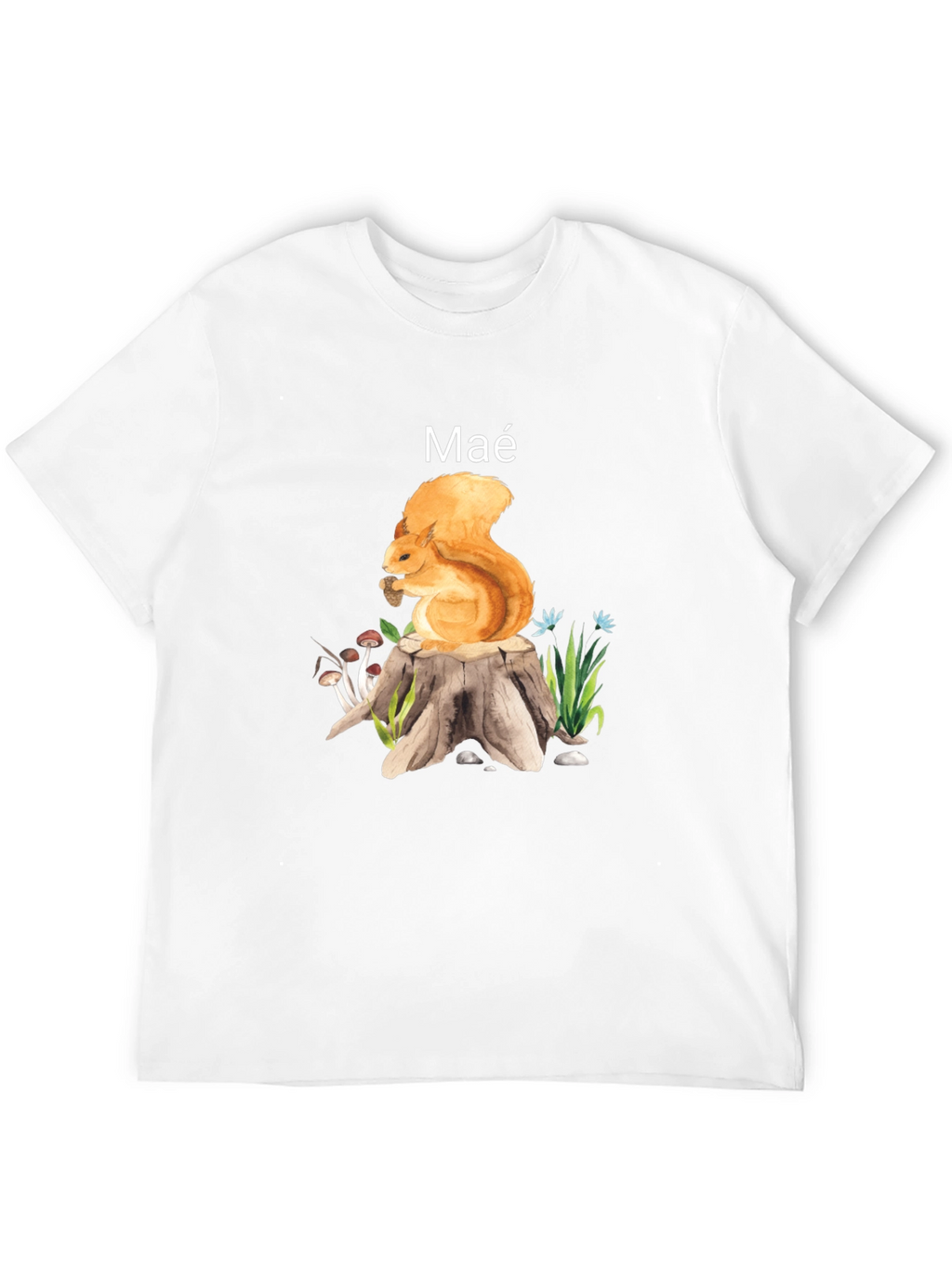 Squirrel Tree Stump Graphic Tee