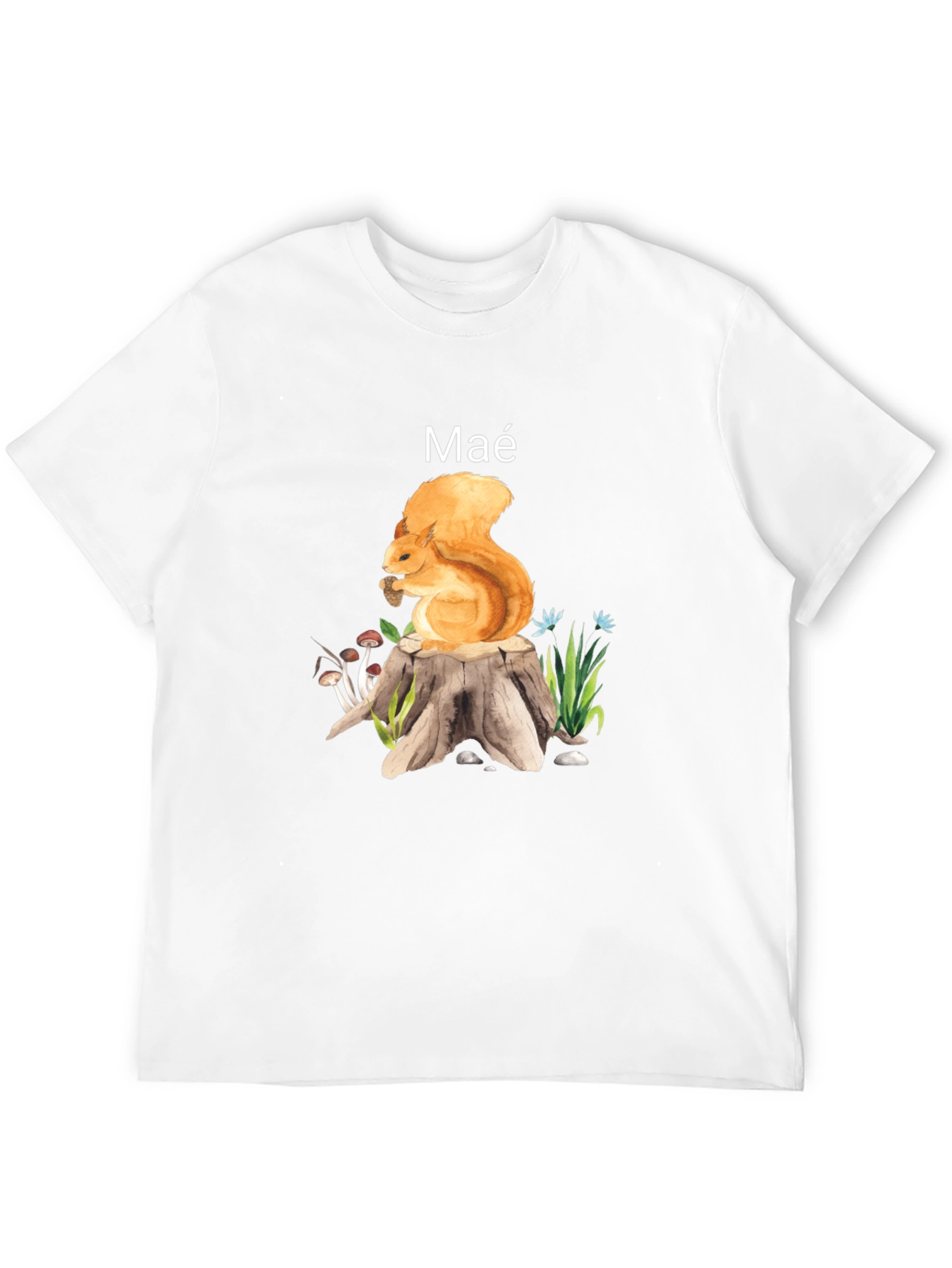 Squirrel Tree Stump Graphic Tee