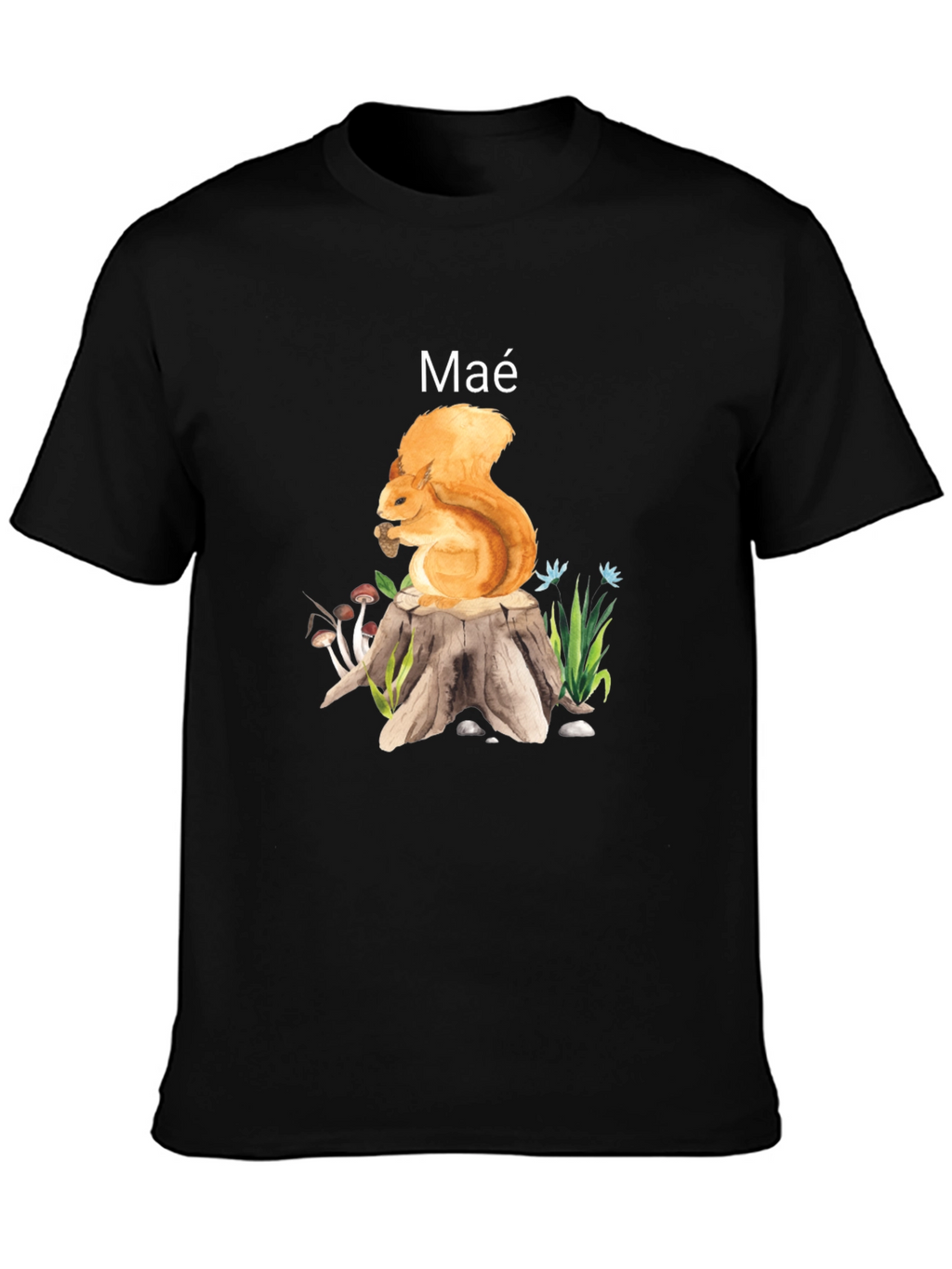 Squirrel Tree Stump Graphic Tee