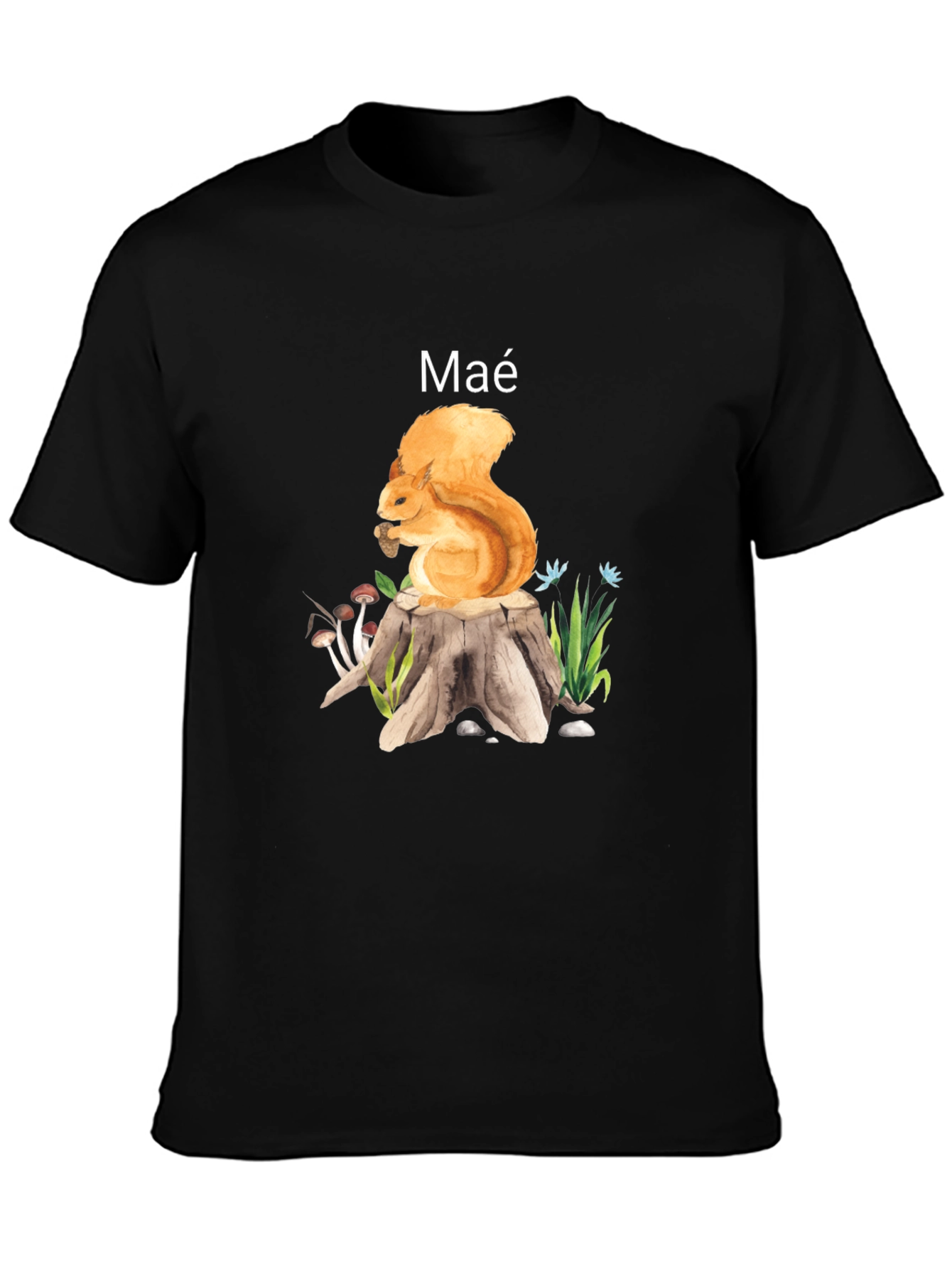 Squirrel Tree Stump Graphic Tee