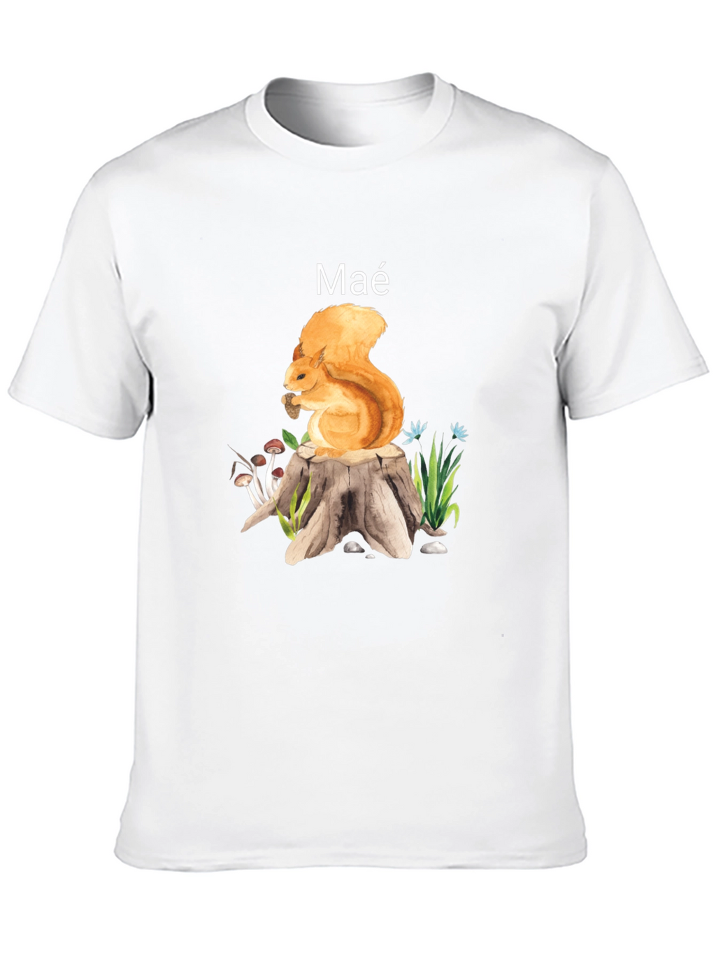 Squirrel Tree Stump Graphic Tee