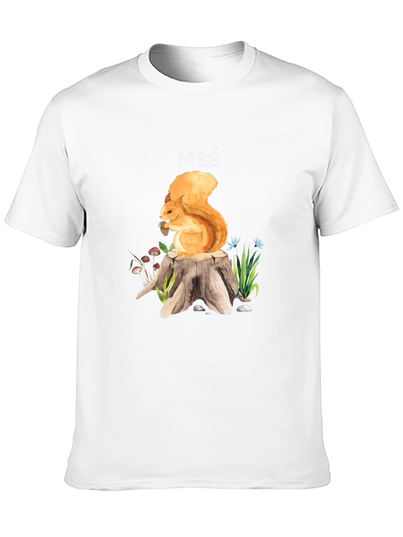 Squirrel Tree Stump Graphic Tee