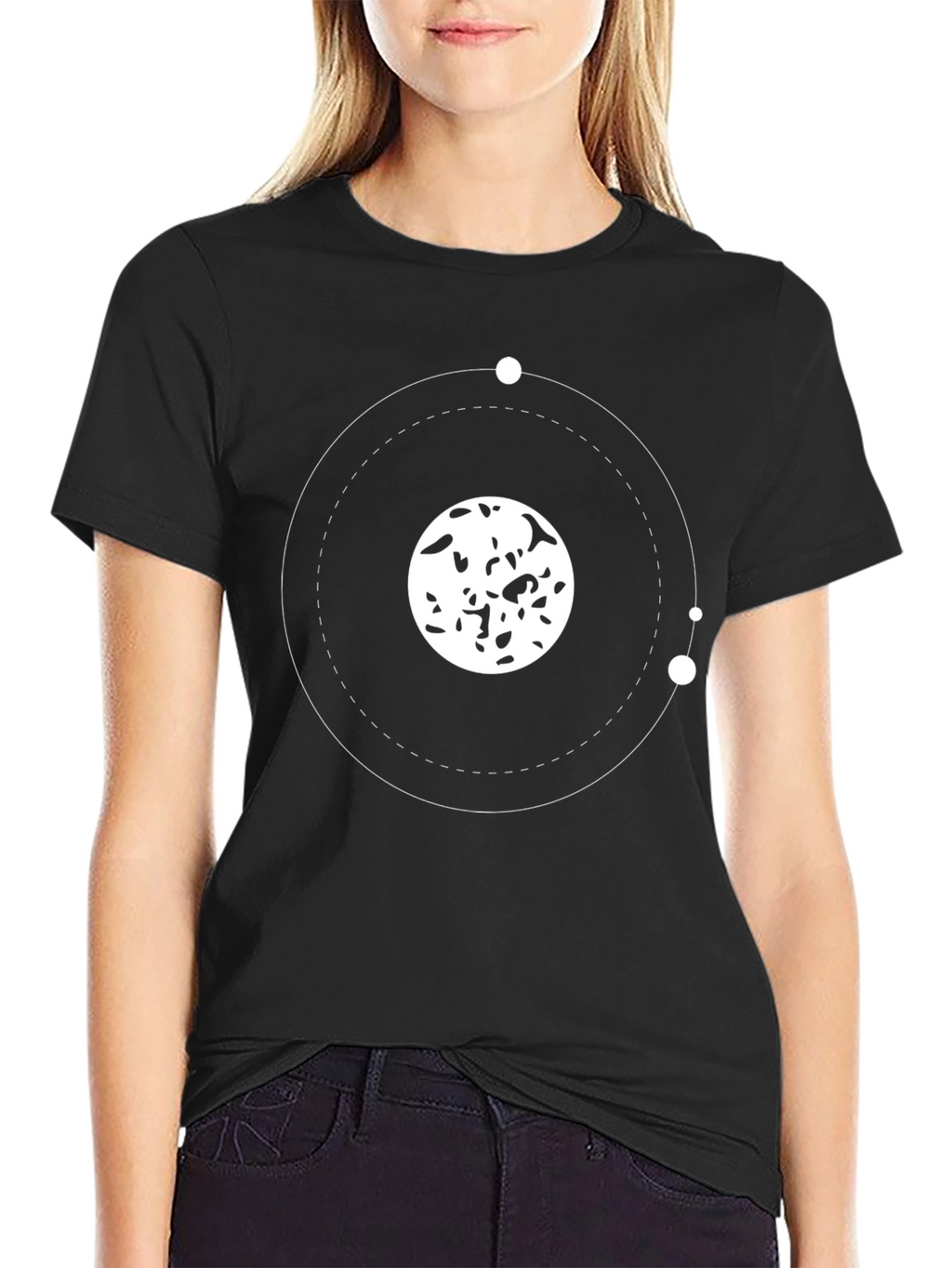 Minimalist Planet Orbit Graphic Tee