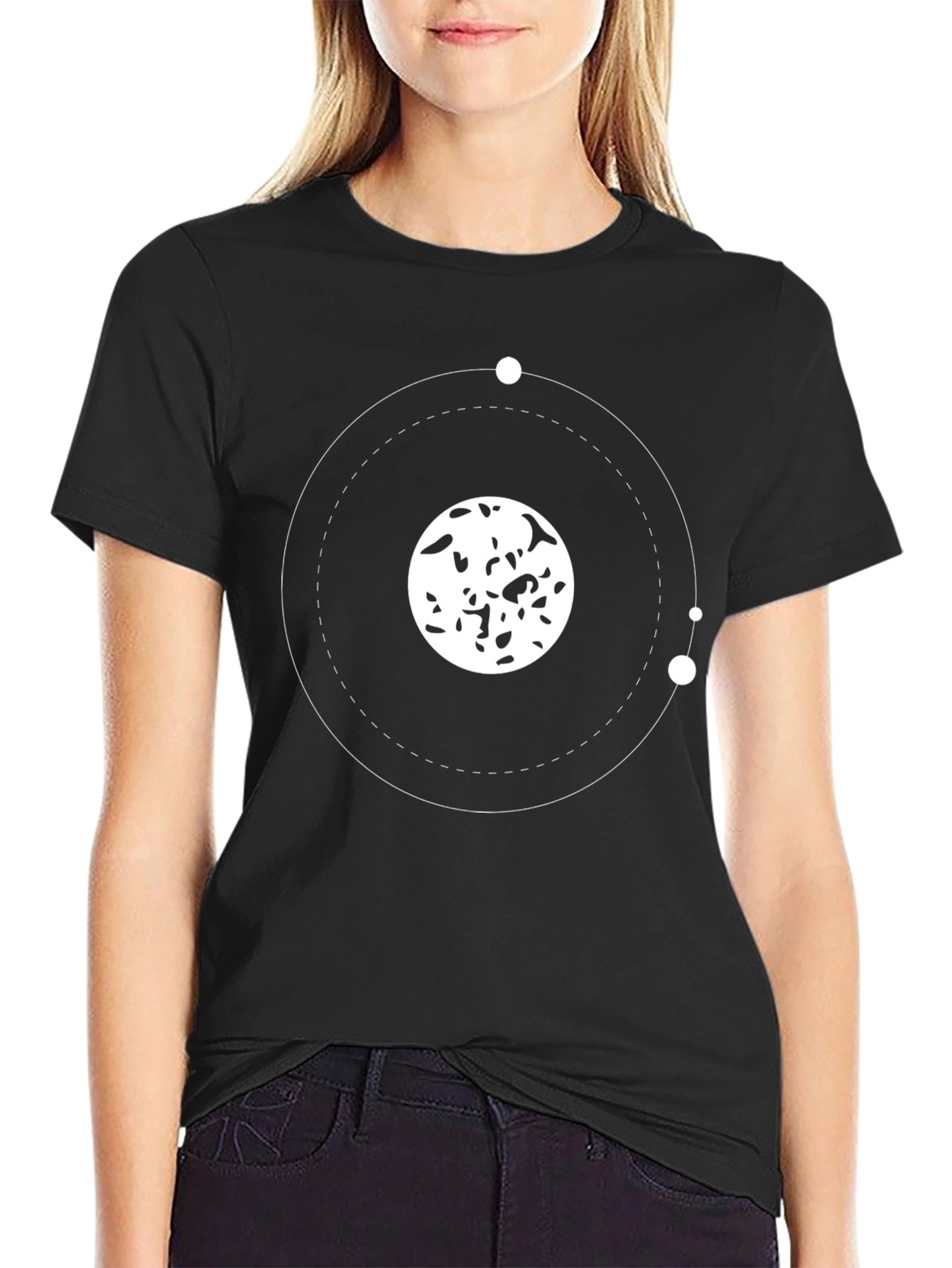 Minimalist Planet Orbit Graphic Tee