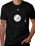 Minimalist Planet Orbit Graphic Tee